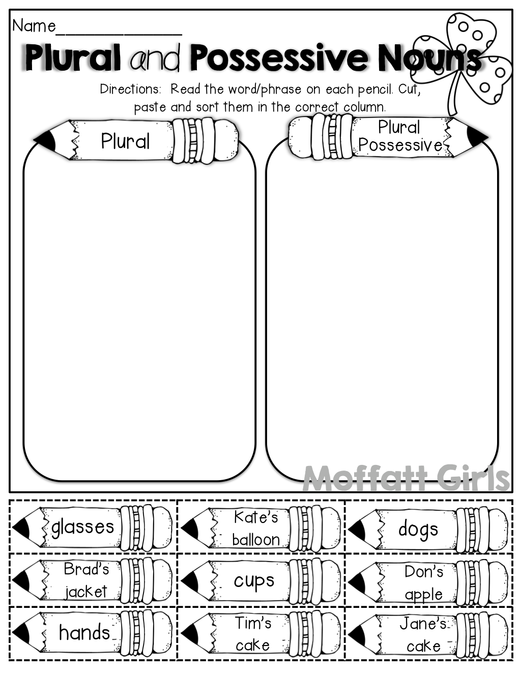 Plural And Possessive Nouns (cut And Paste) â¦